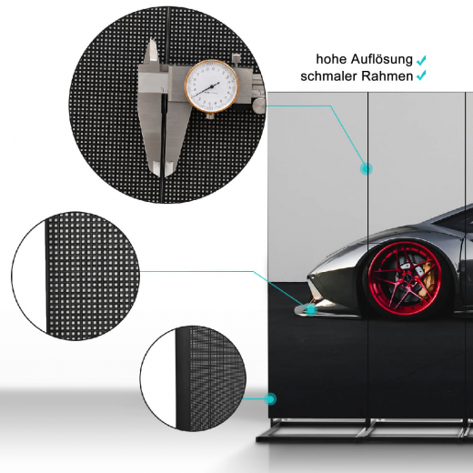 Freistehende mobile LED Poster Videowand MM-LED mit anpassbarer Groesse