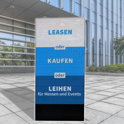 Outdoor LED Stele mit 2 x 1 Meter Bildschirmflaeche