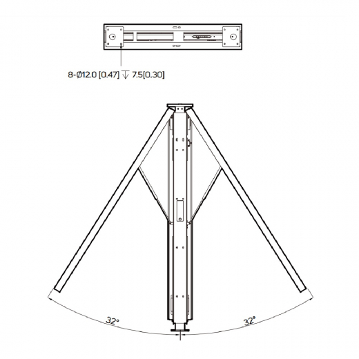 Doppelseitge Outdoor Werbestele DK861DR4 mit zwei 86 Zoll Displays