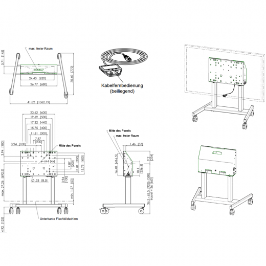 Elektrisches Rollgestell Regout e-Box mit Hoehenverstellung