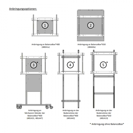 Regout VESA-Adapter fuer BalanceBox 400 und 650