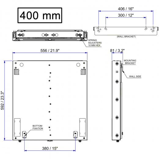 Wandhalterung Regout BalanceBox mit Hoehenverstellung 400 mm