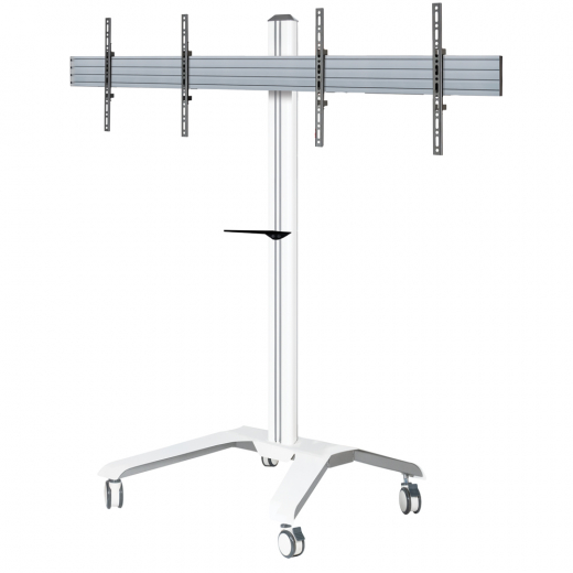 Videokonferenz Rollwagen fuer zwei Bildschirme bis 46 Zoll