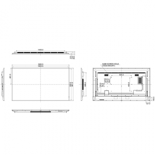 iiyama ProLite LH7554UHS-B1AG 75 Zoll UHD Digital Signage Display