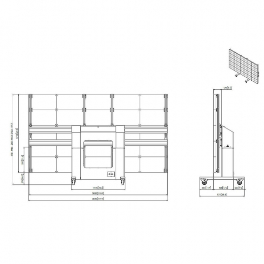 Vogels TLWE78002 motorbetriebener Trolley fuer 137 Zoll Philips LED Videowand