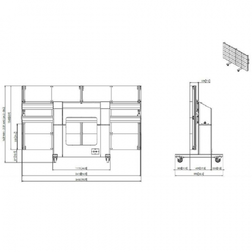 Vogels TLWE78001 motorbetriebener Trolley fuer 110 Zoll Philips LED Videowand