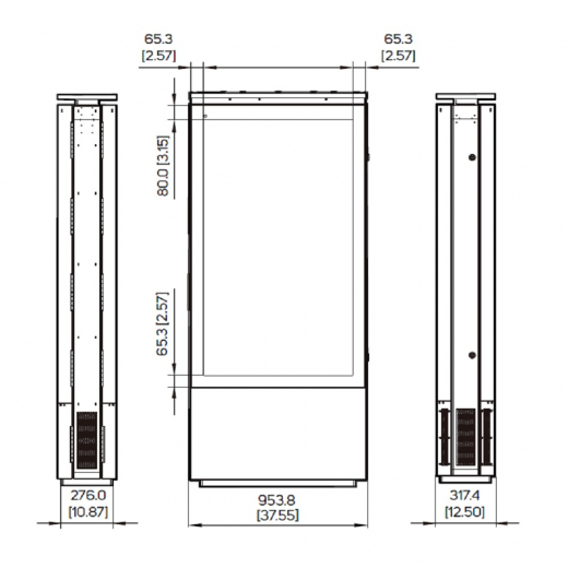 Doppelseitge Outdoor Werbestele DK651DR5 mit zwei 65 Zoll Displays