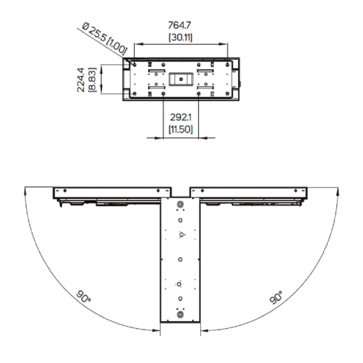 Doppelseitge Outdoor Werbestele DK651DR5 mit zwei 65 Zoll Displays