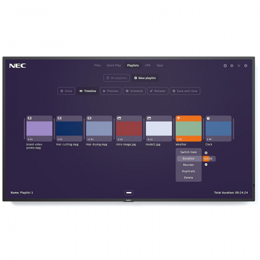 NEC MultiSync® M431-MPi4 43 Zoll Display mit Medienplayer