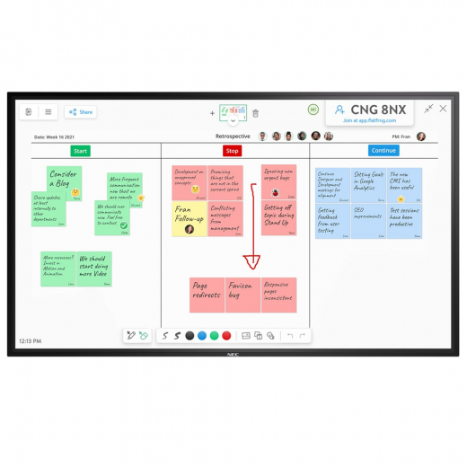 NEC MultiSync® M551 IGB 55 Zoll UHD InGlass™ Touch Bildschirm