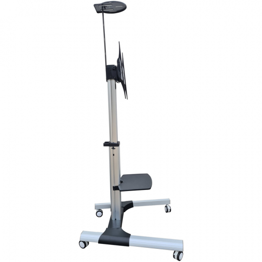 Hoehenverstellbarer Rollwagen auf Rollen mit Rotations-Funktion fuer 30-70 Zoll Displays