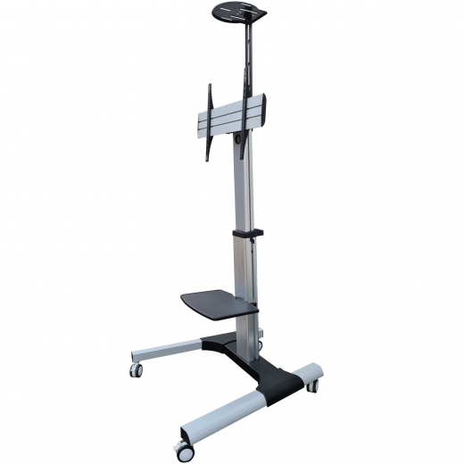 Hoehenverstellbarer Rollwagen auf Rollen mit Rotations-Funktion fuer 30-70 Zoll Displays