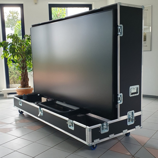 98 Zoll Maxi-Display mit Transportkoffer und Hublift