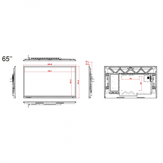 65 Zoll UltraHD interaktives Whiteboard