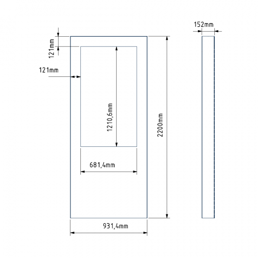 Outdoor Werbestele MMLS55OH IP56 mit hoher Helligkeit