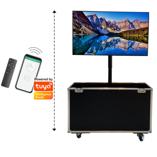 Transportkoffer mit Hublift TK55Lift-Eco bis 55 Zoll Displays