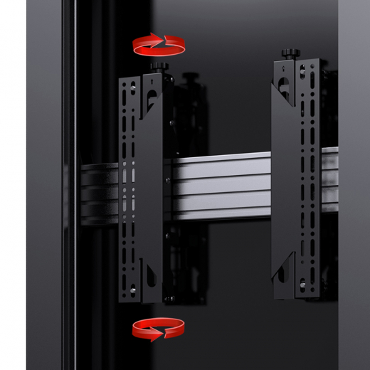 Einseitige Werbestele 55 Zoll MMLS-One-Weiß, 500 cd-m² und eine UHD 4K-Auflösung, Laufzeitfreigabe 24/7