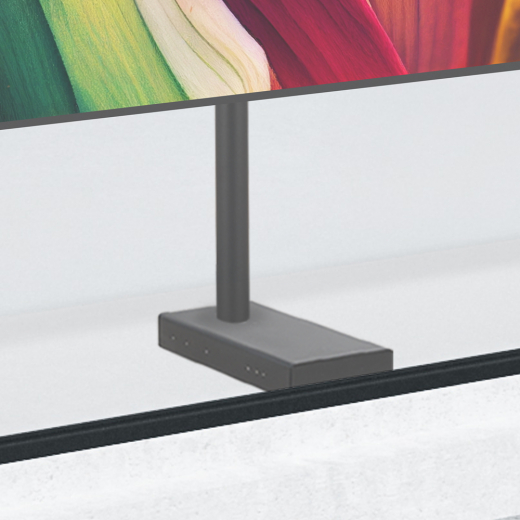 Standfuß BT8577 mit einziehbarer Bodenbefestigung für Displays bis 75 Zoll