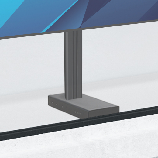 Standfuß BT8587 mit einziehbarer Bodenbefestigung für großen Displays bis 86 Zoll