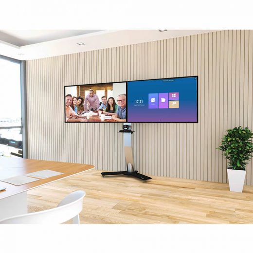 Ekinox Videokonferenz-Rollwagen für zwei 52 - 65 Zoll Displays