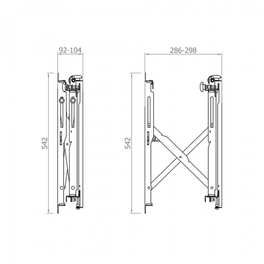 Hagor Wandhalterung für Videowalls ab 42 bis 55 Zoll