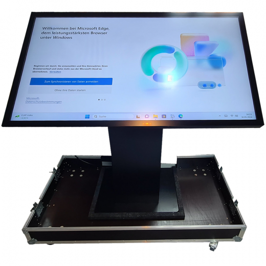 Kiosksystem Pult Version mit 55 Zoll Multitouch Display Mietgerät