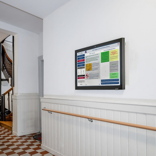 Zertifizierter A1 Brandschutz-Monitor mit Touchdisplay und Android OS