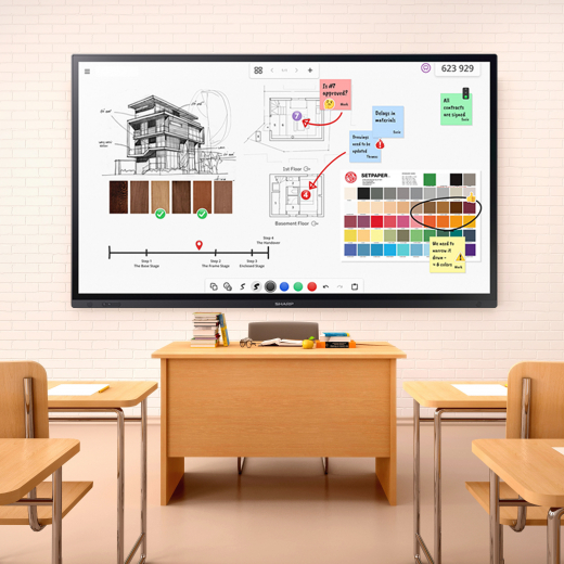 Sharp PN-LA652 Interaktives Whiteboard 65 Zoll mit Eco-Modi