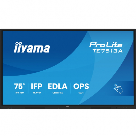 iiyama ProLite TE7513A-B1AG – 75 Smartboard mit 4K UHD und Touch-Funktion