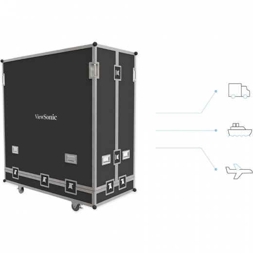 Faltbares 135 Zoll All-in-One LED Display mit Ständer und motorisierter Höhenverstellung sowie Transportkoffer