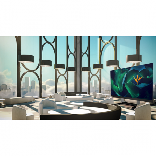 Faltbares 135 Zoll All-in-One LED Display mit Ständer und motorisierter Höhenverstellung sowie Transportkoffer