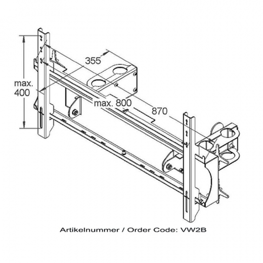 Unicol Videowall Modul fuer Monitore von 40 bis 46 Zoll