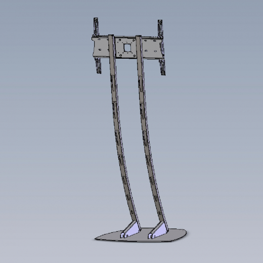 Parabella 2 Meter Standfuss fuer Monitore bis 50 Zoll
