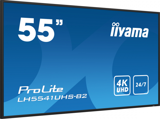 iiyama ProLite LH5541UHS-B2 55 Zoll 4K UHD Digital Signage Display 500 cd/m² IPS 24/7 Schwarz