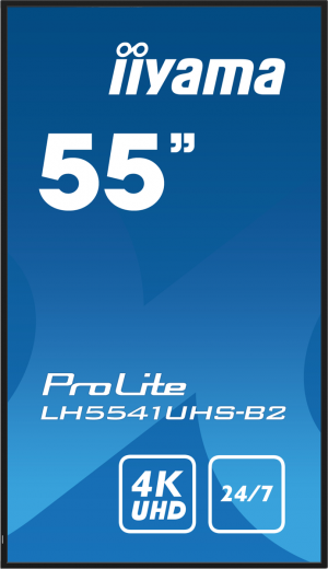 iiyama ProLite LH5541UHS-B2 55 Zoll 4K UHD Digital Signage Display 500 cd/m² IPS 24/7 Schwarz