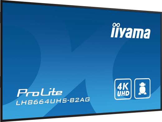 iiyama LH8664UHS-B2AG Signage-Display Digital Signage Flachbildschirm 2,18 m (86) WLAN 500 cd/m? 4K Ultra HD Schwarz Eingebauter Prozessor Android 24/7
