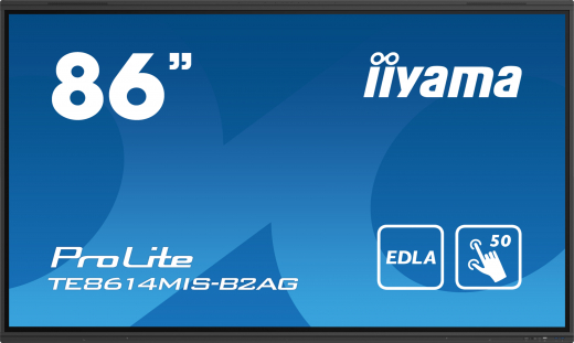 iiyama PROLITE TE8614MIS-B2AG Digital Signage Flachbildschirm 2,18 m (86) LCD WLAN 435 cd/m? 4K Ultra HD Schwarz Touchscreen Eingebauter Prozessor Android 24/7