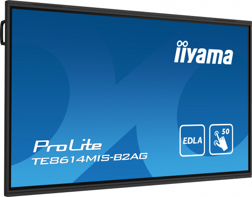iiyama PROLITE TE8614MIS-B2AG Digital Signage Flachbildschirm 2,18 m (86) LCD WLAN 435 cd/m? 4K Ultra HD Schwarz Touchscreen Eingebauter Prozessor Android 24/7