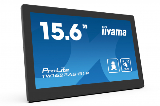iiyama TW1623AS-B1P Signage-Display Interaktiver Flachbildschirm 39,6 cm (15.6) WLAN 450 cd/m? Double Full HD Schwarz Touchscreen Eingebauter Prozessor Android 24/7