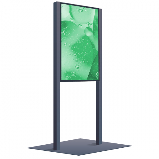 DOOHSTAND-SKI Outdoor-Standfuß für Monitore der SKI-Serie Hochformat und wetterfest
