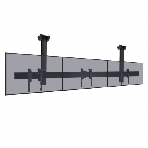Digitales Menüboard Set 3x 50 Zoll UHD Displays im Querformat mit Deckenhalterung