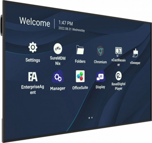 Viewsonic CDE7530 Signage-Display 190,5 cm (75Zoll) WLAN 450 cd/qm 4K Ultra HD Schwarz Eingebauter Prozessor Android 11