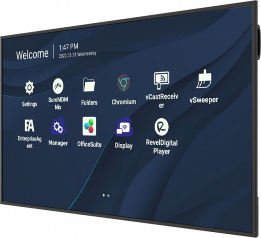Viewsonic CDE7530 Signage-Display 190,5 cm (75Zoll) WLAN 450 cd/qm 4K Ultra HD Schwarz Eingebauter Prozessor Android 11
