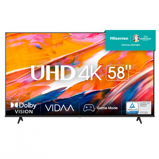 Hisense 58A6K Fernseher 147,3 cm (58Zoll) 4K Ultra HD Smart-TV WLAN Schwarz 300 cd/qm