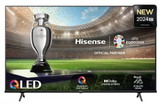 Hisense 65E77NQ Fernseher 165,1 cm (65Zoll) 4K Ultra HD Smart-TV WLAN Schwarz 350 cd/qm