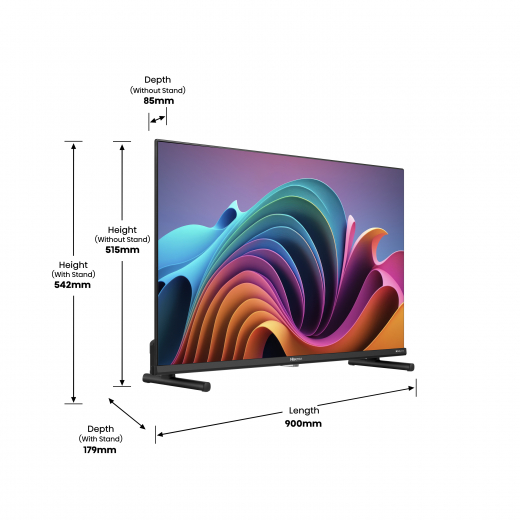 Hisense 40A5NQ Fernseher 101,6 cm (40Zoll) Full HD Smart-TV WLAN Schwarz 220 cd/qm