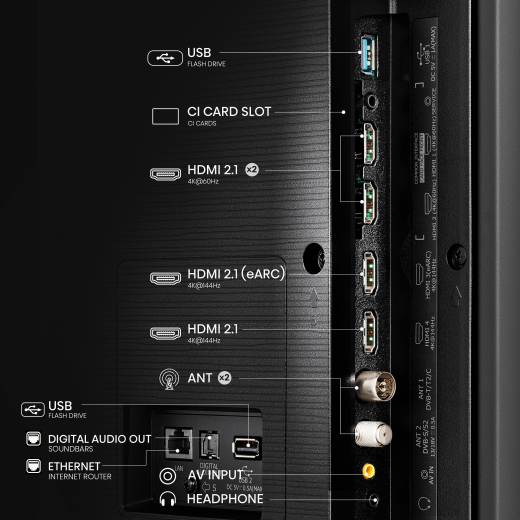 Hisense 100E7NQ Fernseher 2,54 m (100Zoll) 4K Ultra HD Smart-TV WLAN Grau 400 cd/qm