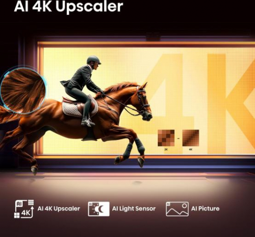 Hisense 50E77Q Fernseher 127 cm (50Zoll) 4K Ultra HD Smart-TV WLAN Schwarz