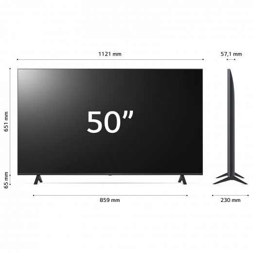 LG UHD 50UR78006LK.API Fernseher 127 cm (50Zoll) 4K Ultra HD Smart-TV WLAN Schwarz