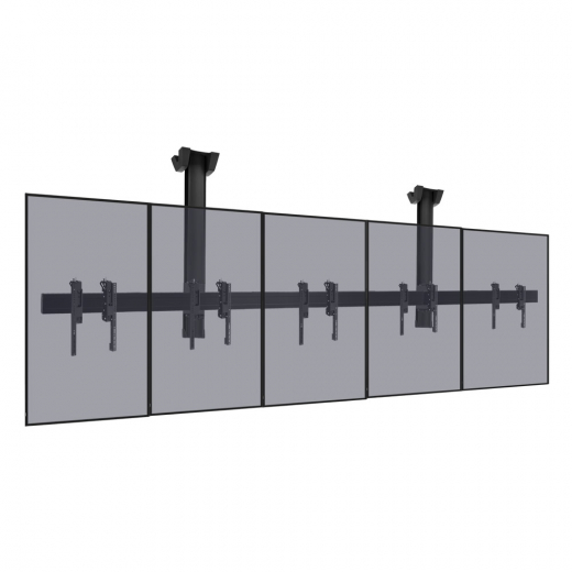 Digitales Menüboard Set 5x 50 Zoll UHD Displays im Hochformat mit Deckenhalterung